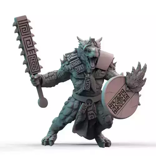Lizardmen Clan Boss 3D print model