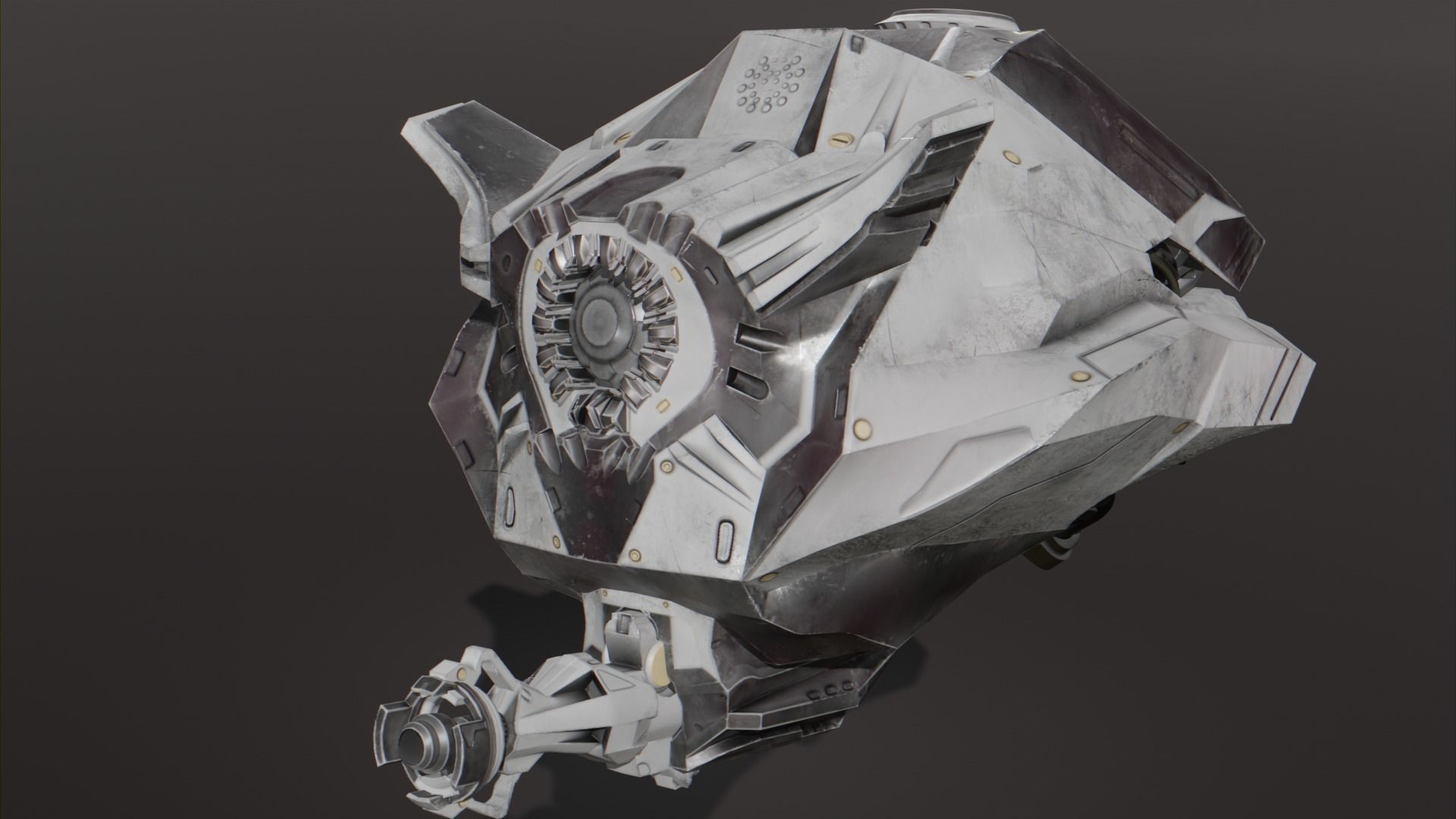 Combat Drone Low-poly 3D model_1