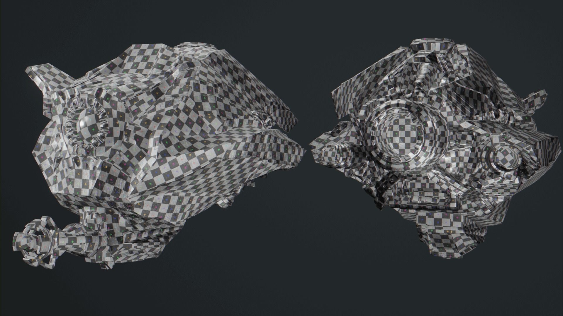 Combat Drone Low-poly 3D model_7