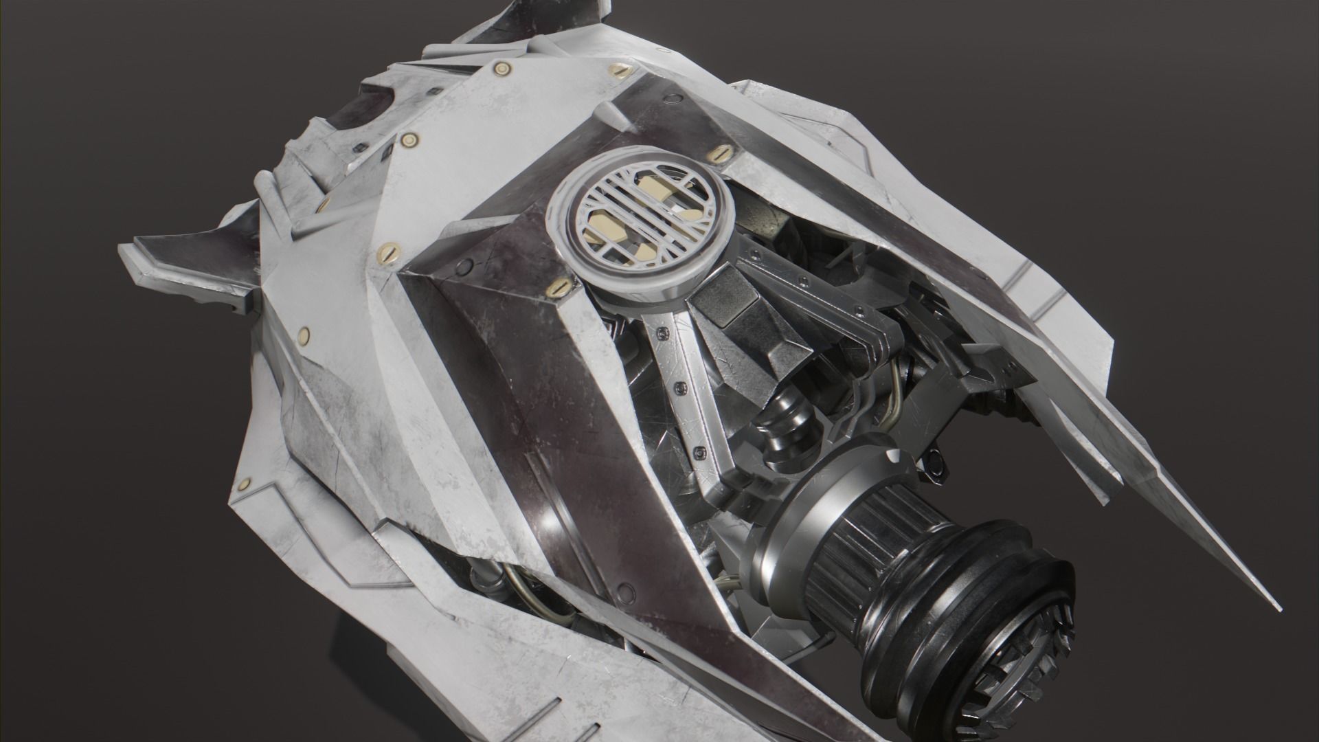 Combat Drone Low-poly 3D model_5