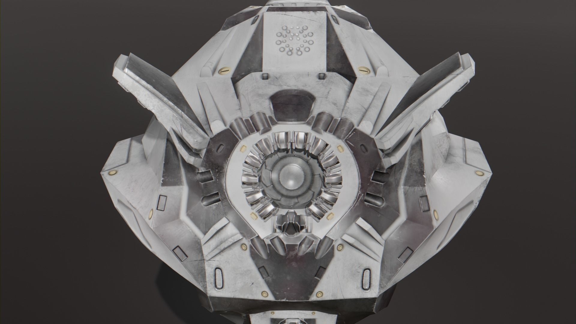 Combat Drone Low-poly 3D model_4
