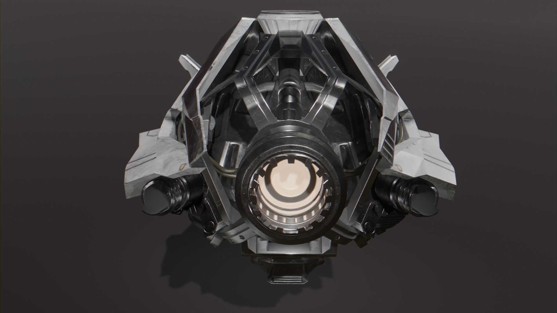 Combat Drone Low-poly 3D model_3