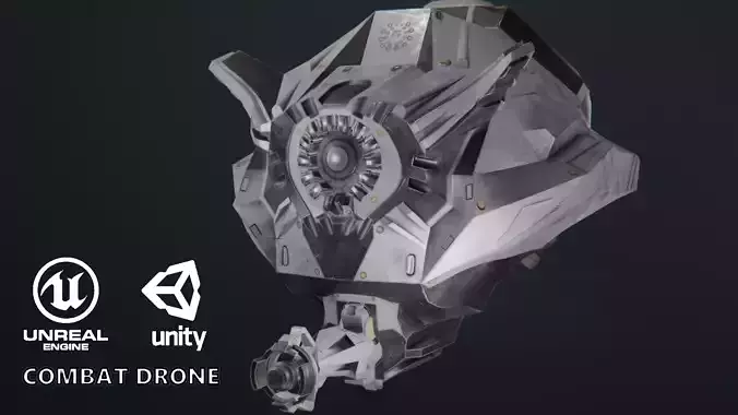 Combat Drone Low-poly 3D model