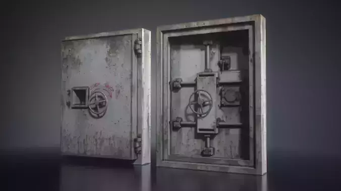 Bunker door Pbr lowpoly bunker gate 08 Low-poly 3D model Low-poly 3D model