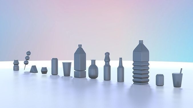 Japanese Snack Set Vol 1  Low-poly 3D model