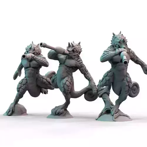 Chameleon Blowpipe Warriors  3D print model