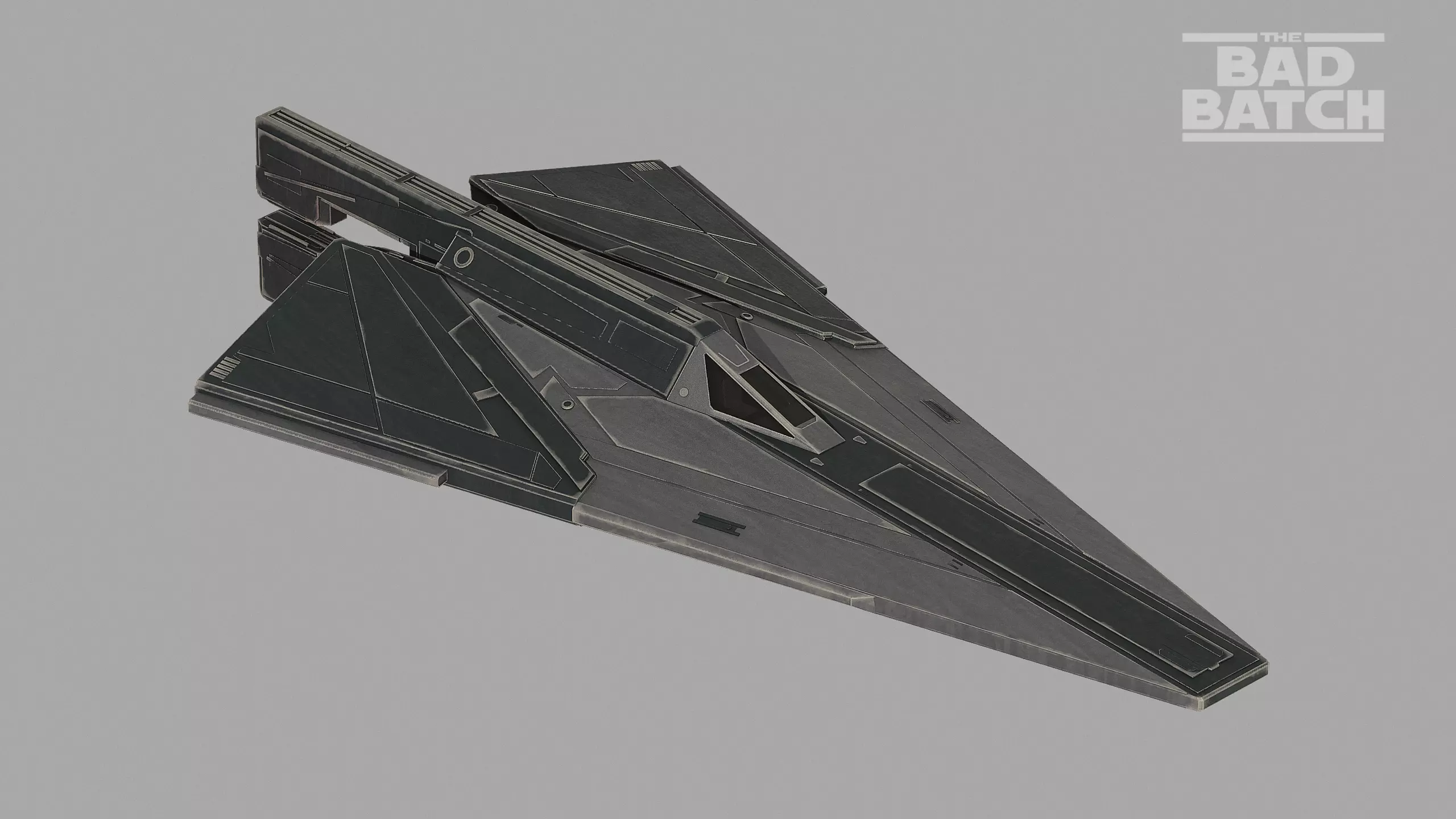 Clone Assasins CX Dagger Spaceship - Star Wars The Bad Batch Low-poly 3D model
