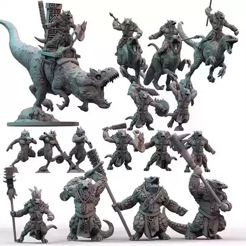 Lizardmen Collection  3D print model
