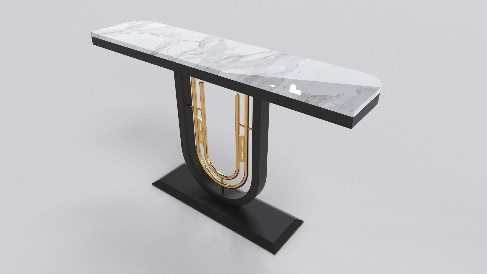 Luxury console table Free 3D model_2