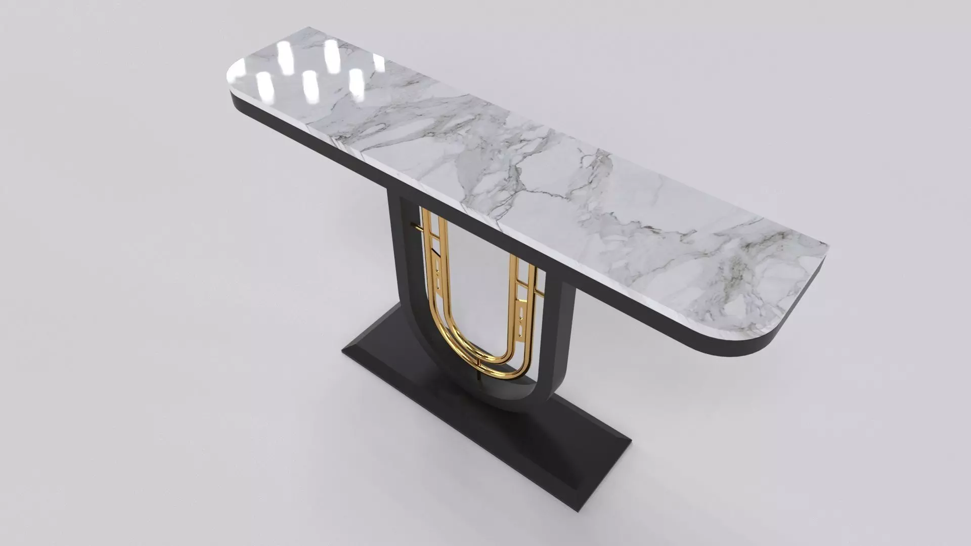 Luxury console table Free 3D model_0