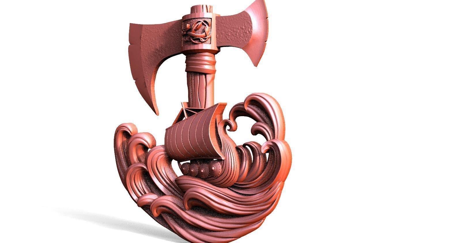 Viking Ship CNC  3D print model_2