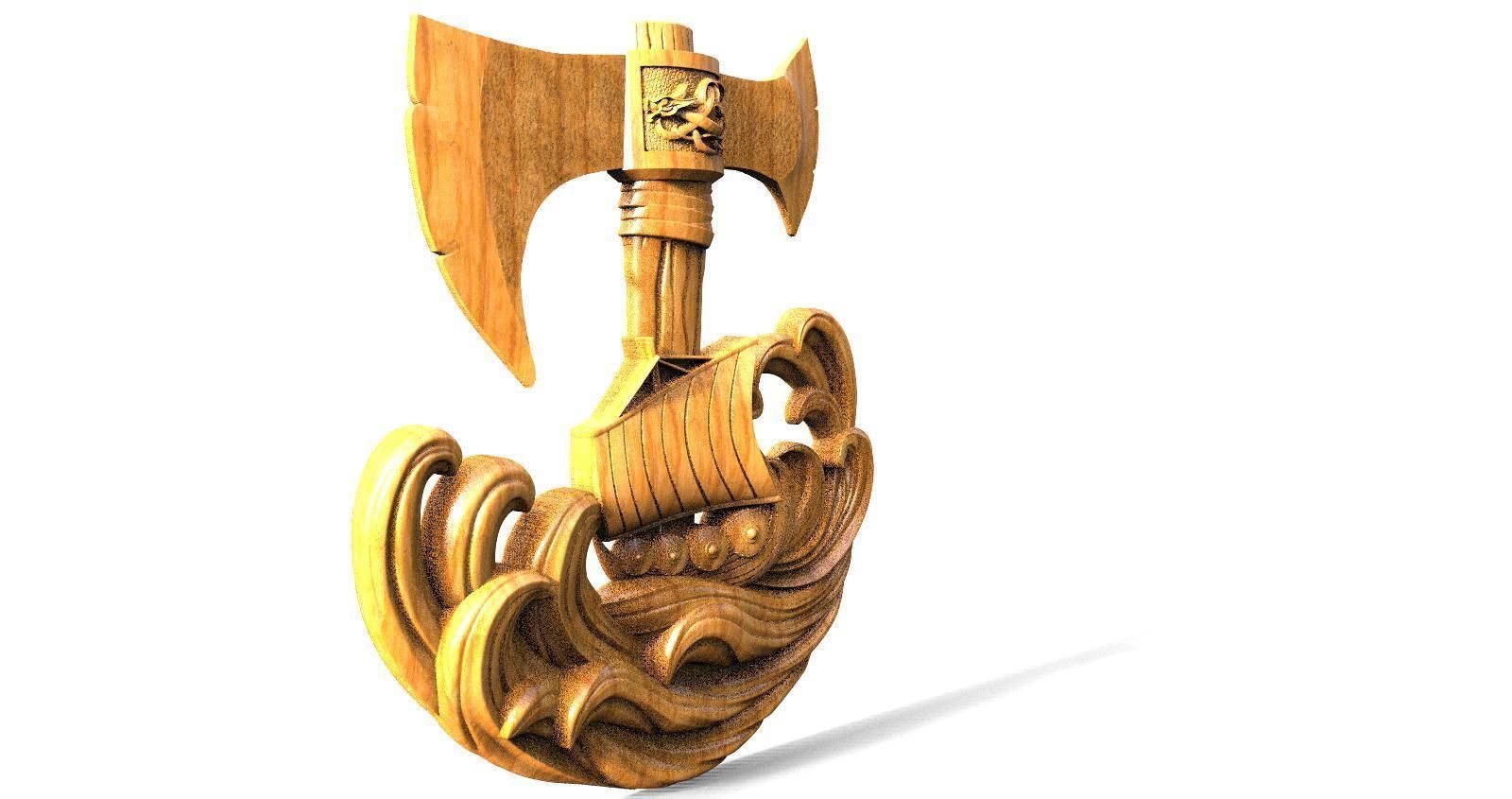 Viking Ship CNC  3D print model_7