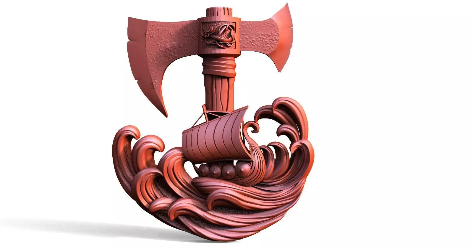 Viking Ship CNC  3D print model_0