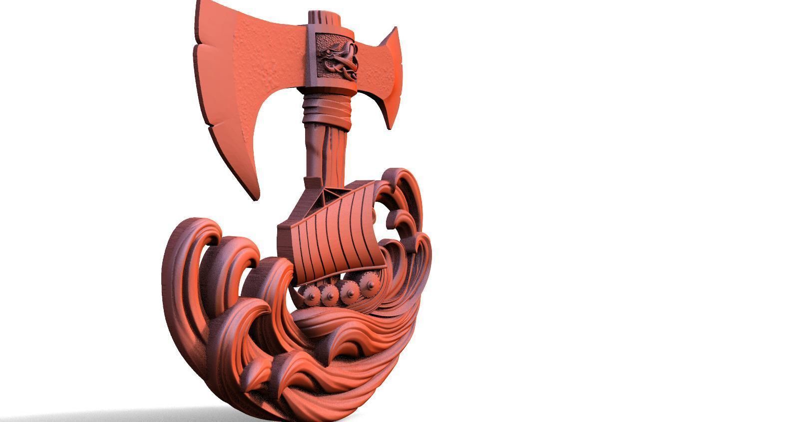 Viking Ship CNC  3D print model_3