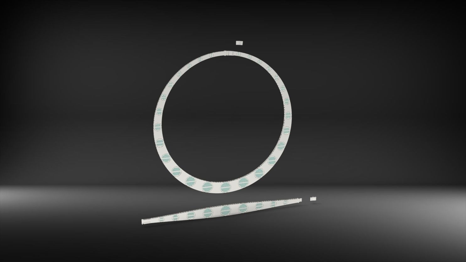 cartier stone necklace and bracelet set 3D print model_3