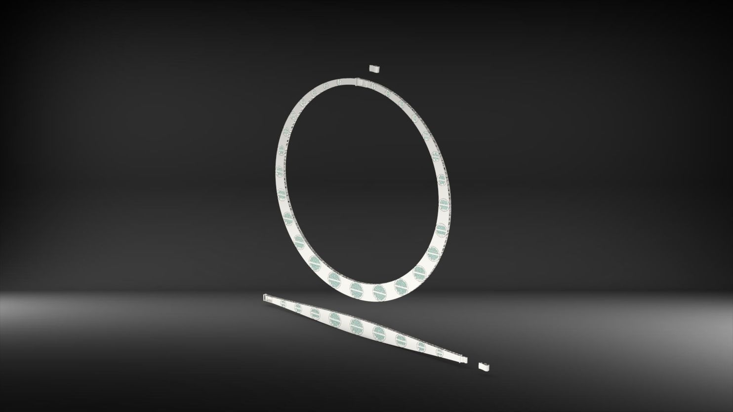 cartier stone necklace and bracelet set 3D print model_9