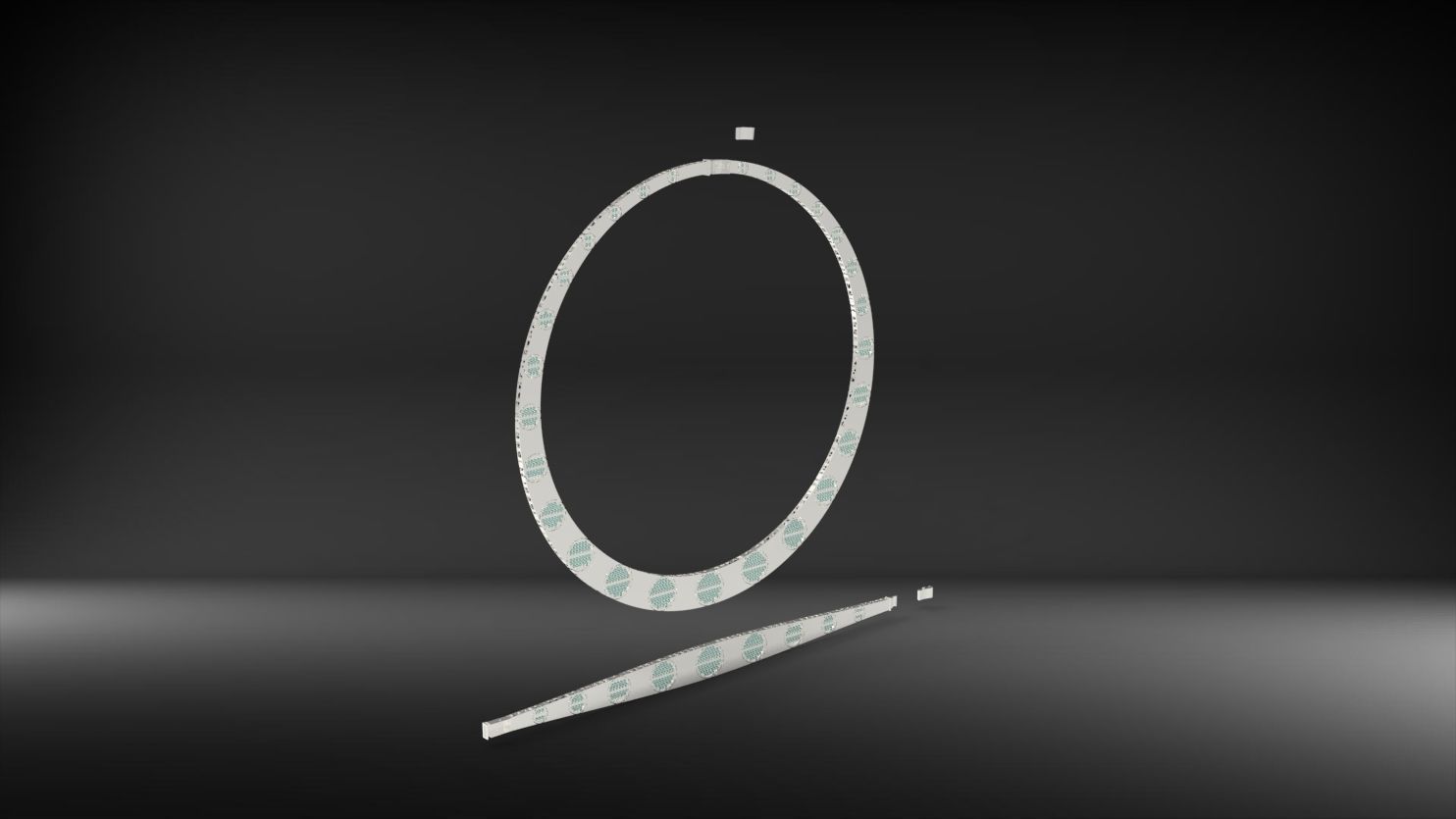 cartier stone necklace and bracelet set 3D print model_1