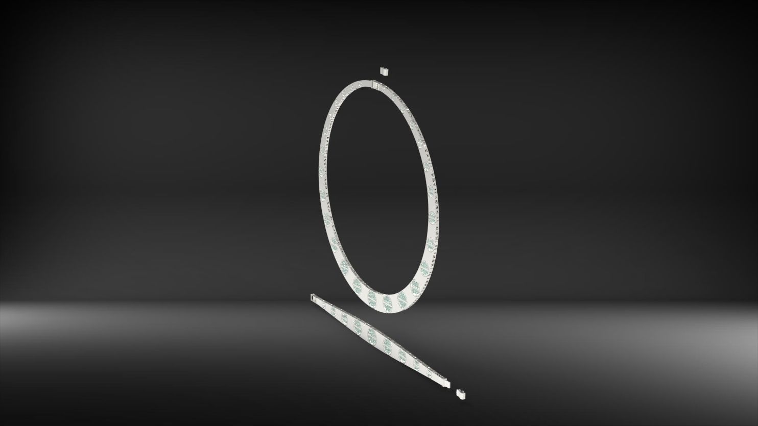 cartier stone necklace and bracelet set 3D print model_11