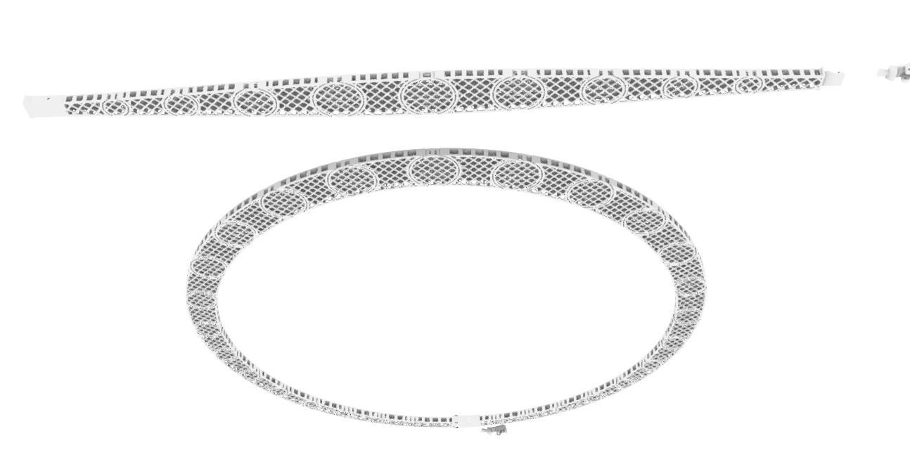 cartier stone necklace and bracelet set 3D print model_18