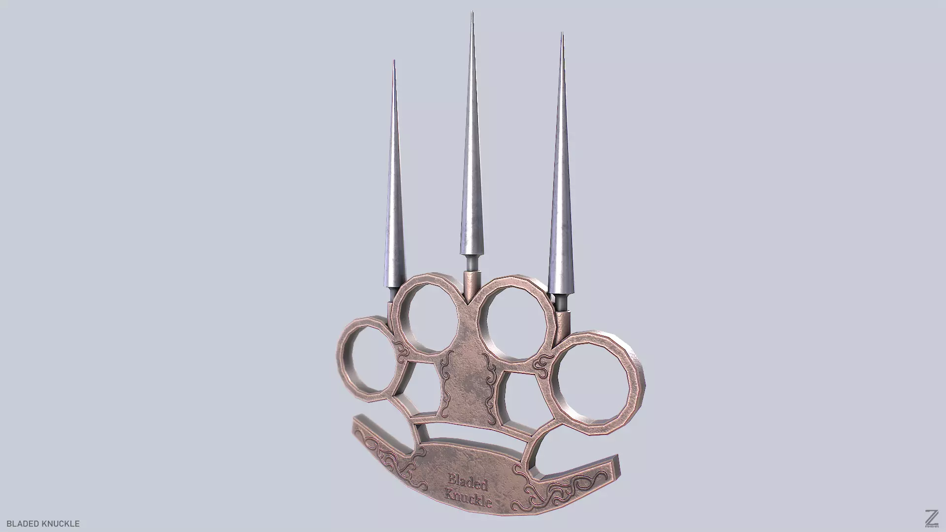 Bladed knuckle Low-poly 3D model_0