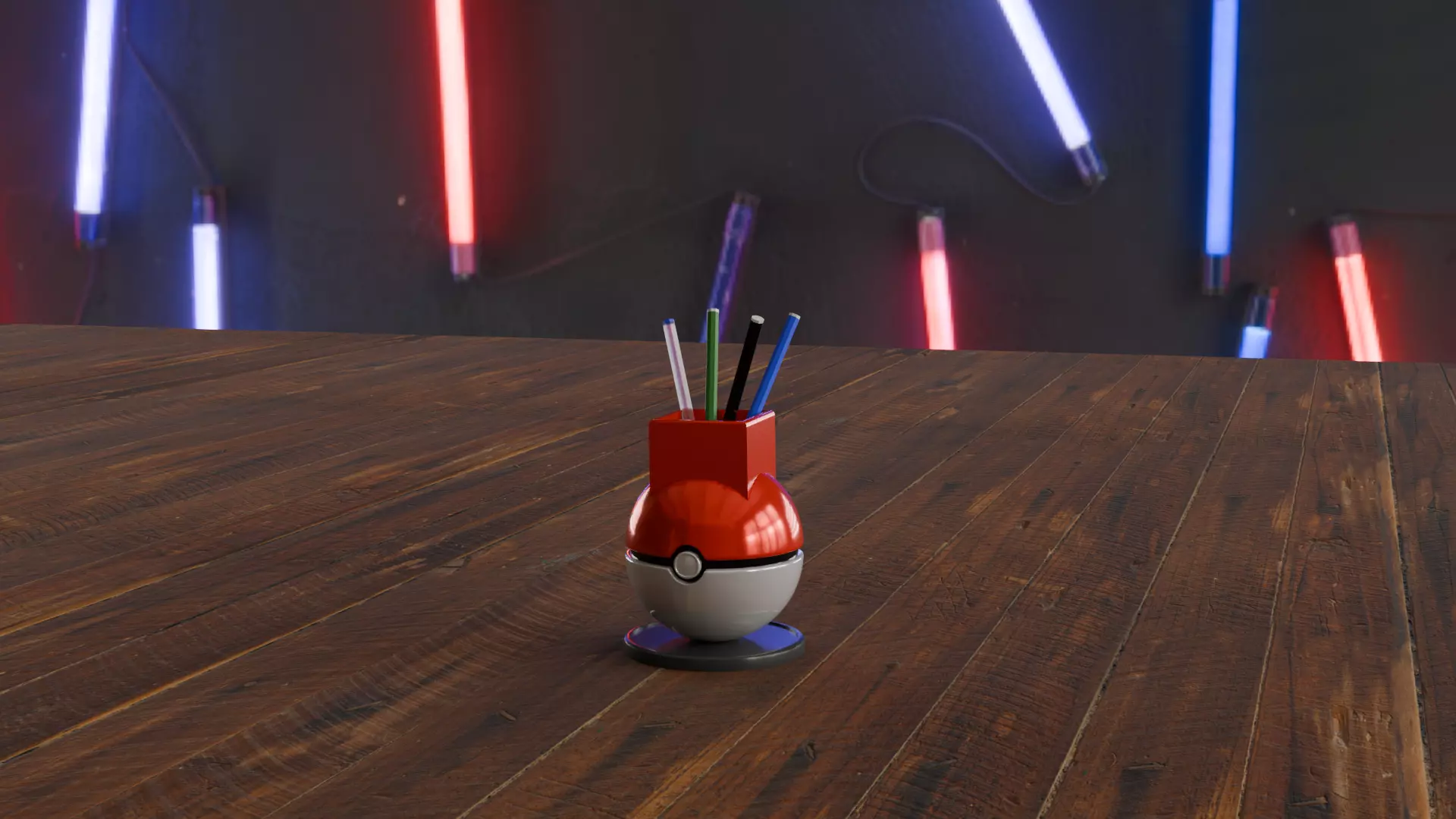 Pokeball Pen Holder 3D print model