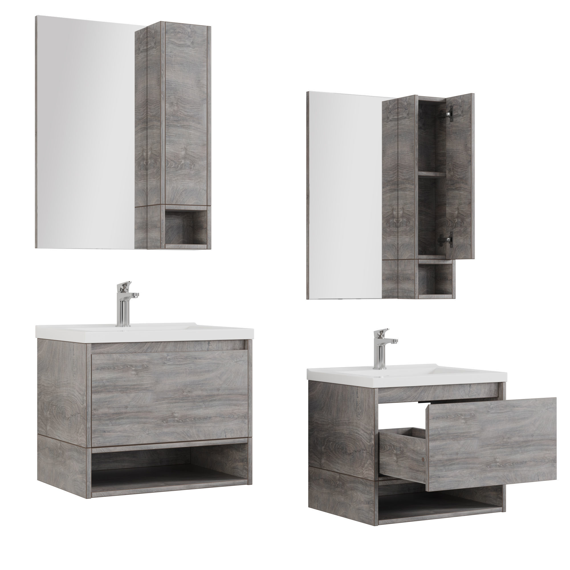 Stworki Karlstad 60-75 rustic oak rochelle 3D model_13