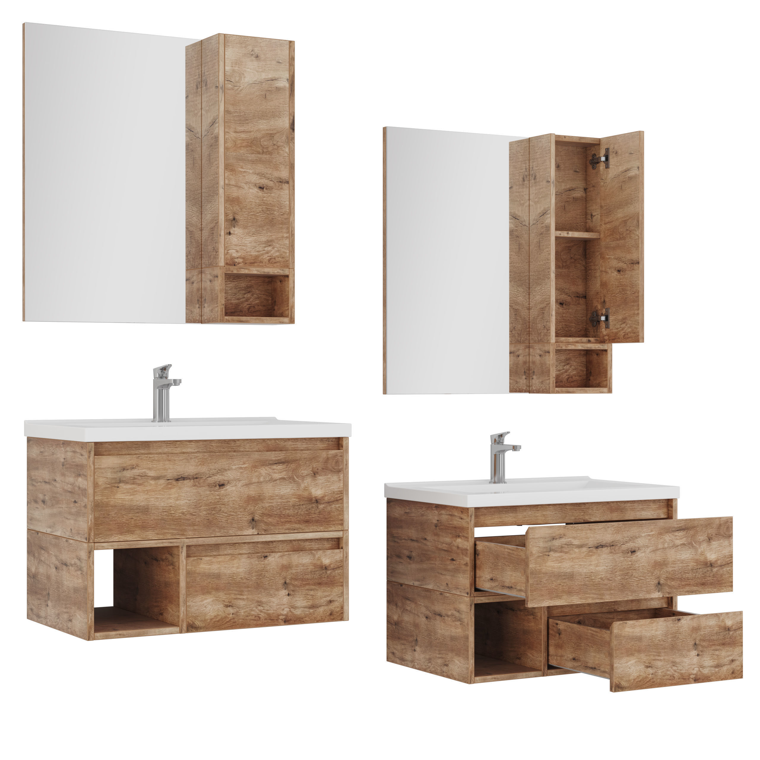 Stworki Karlstad 60-75 rustic oak rochelle 3D model_7
