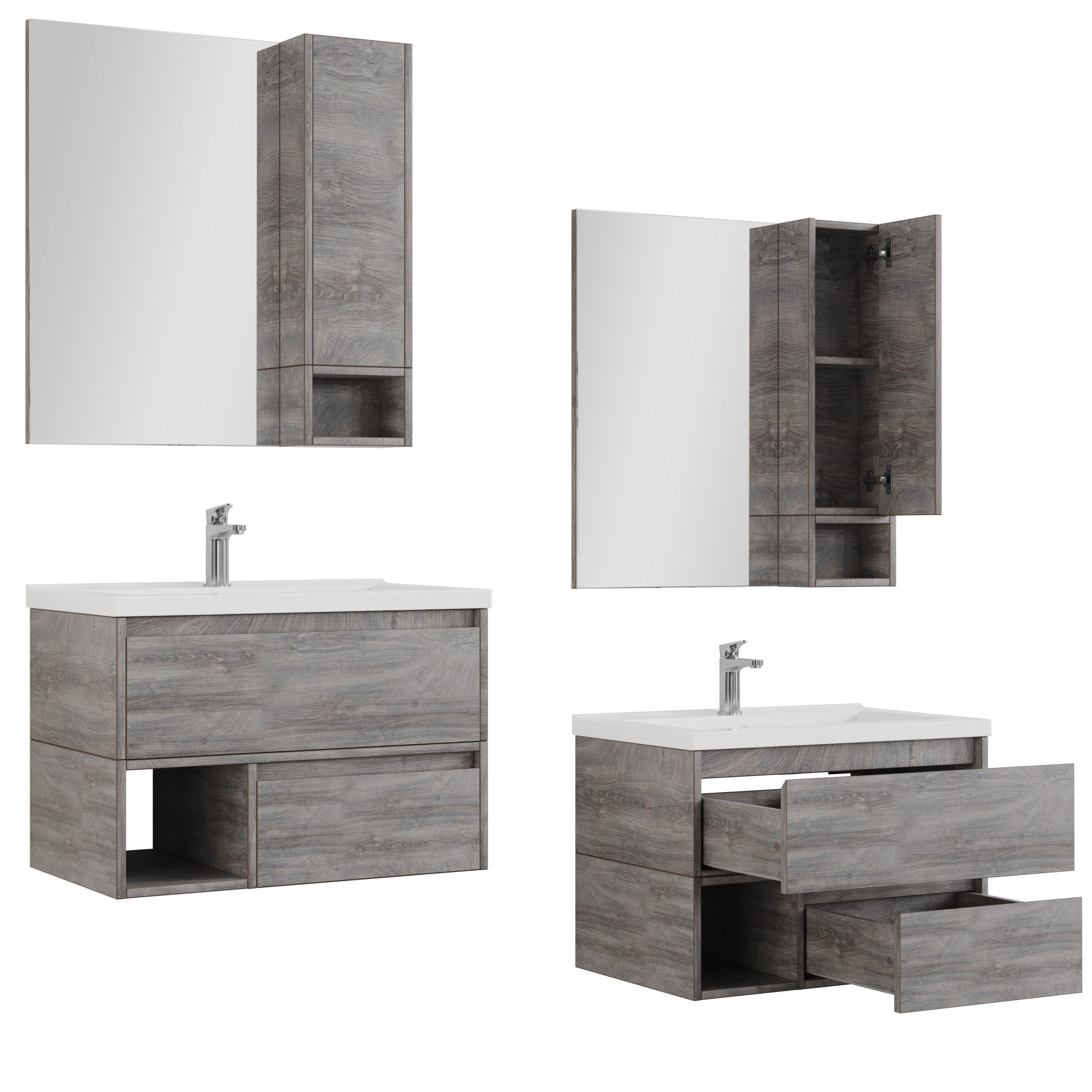 Stworki Karlstad 60-75 rustic oak rochelle 3D model_15