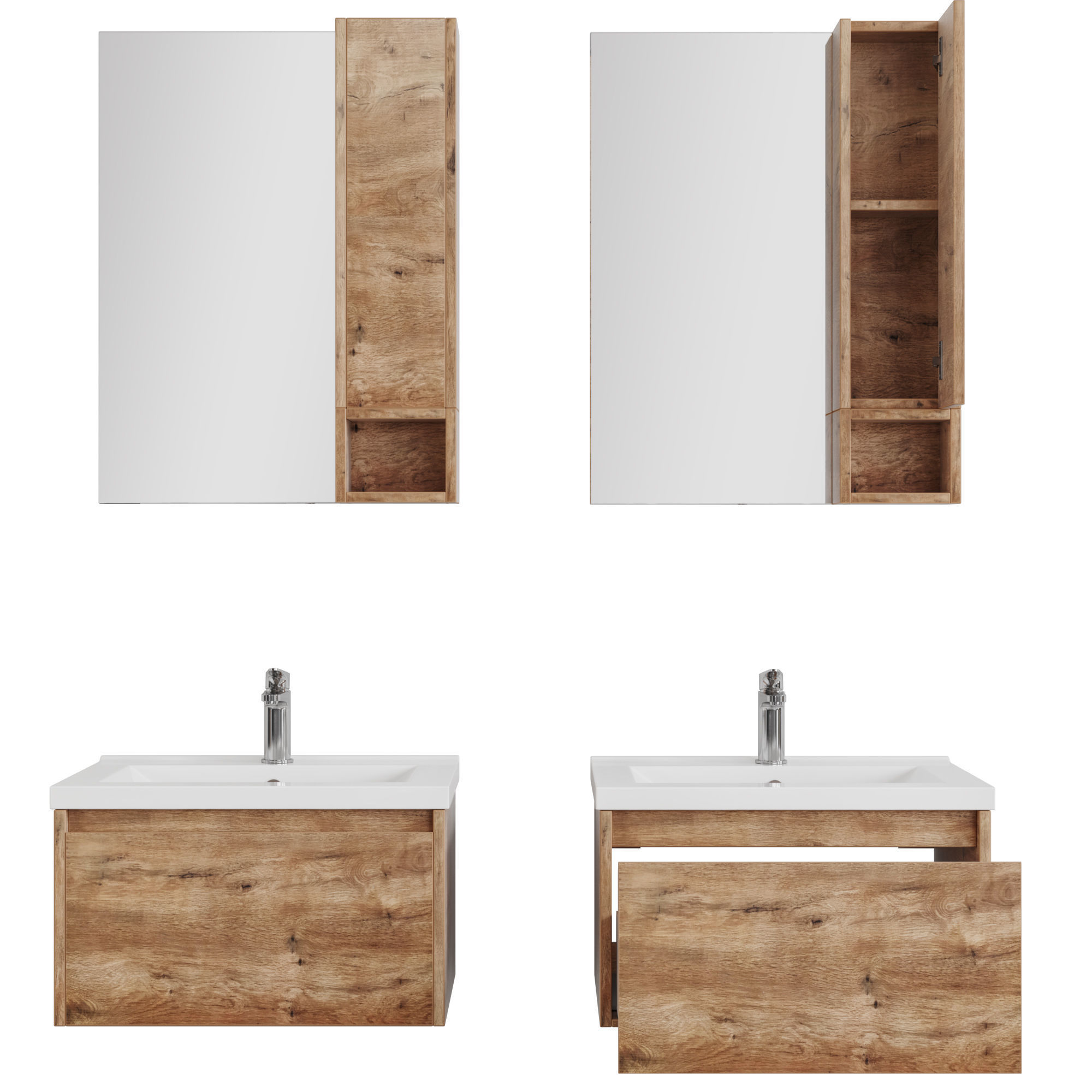 Stworki Karlstad 60-75 rustic oak rochelle 3D model_4