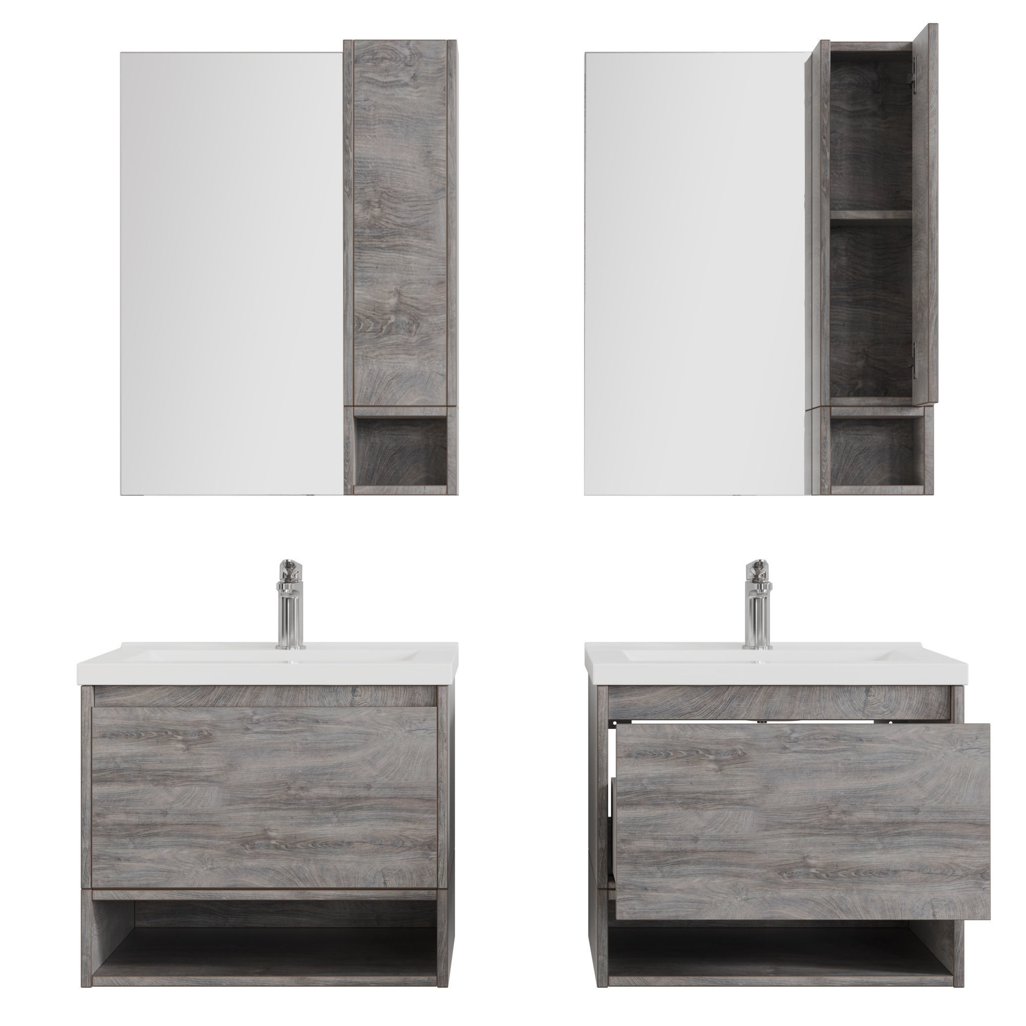 Stworki Karlstad 60-75 rustic oak rochelle 3D model_14