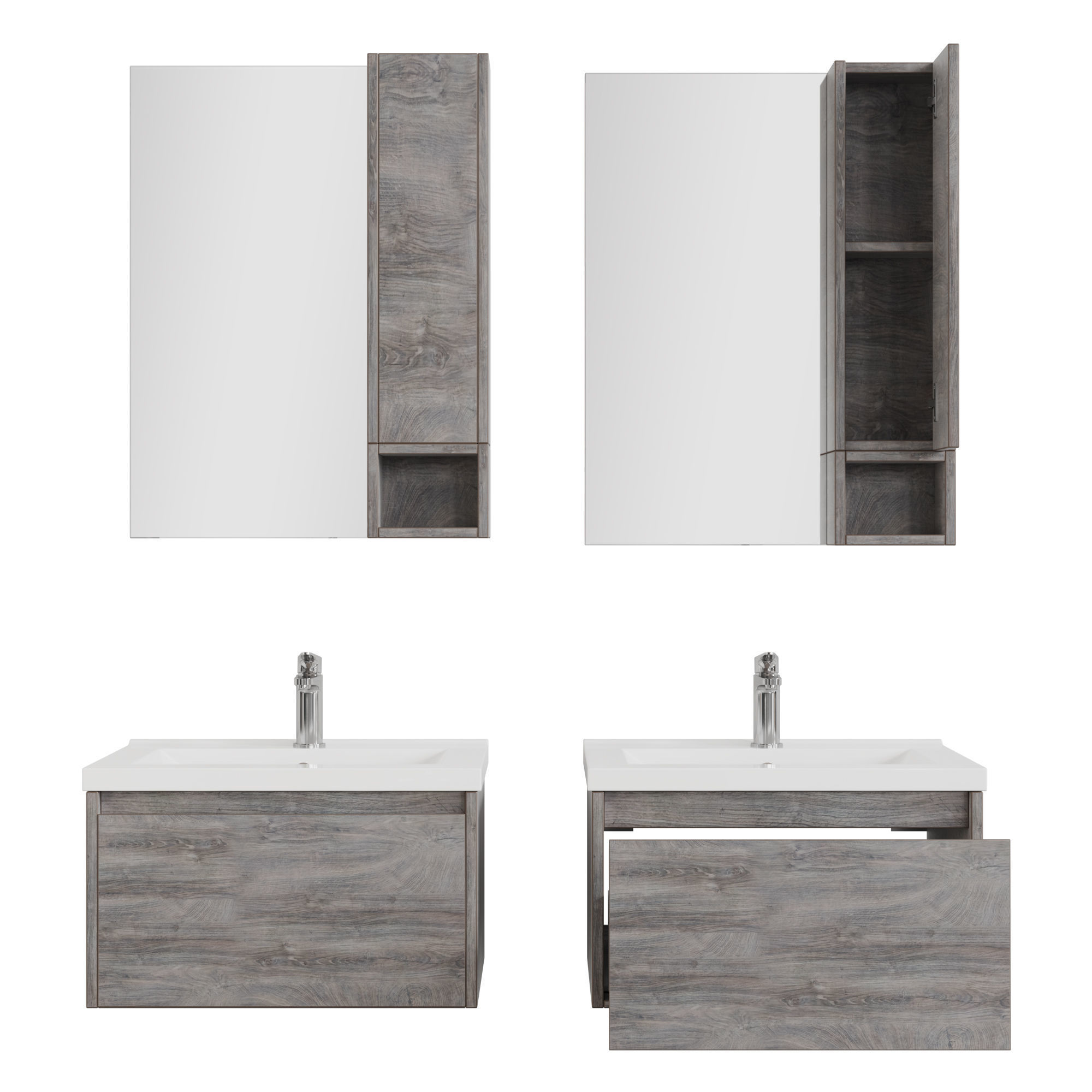 Stworki Karlstad 60-75 rustic oak rochelle 3D model_12