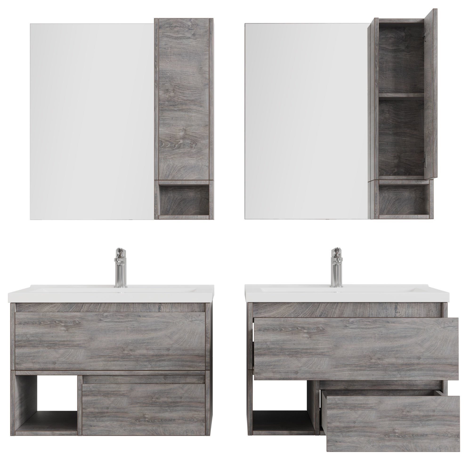 Stworki Karlstad 60-75 rustic oak rochelle 3D model_16