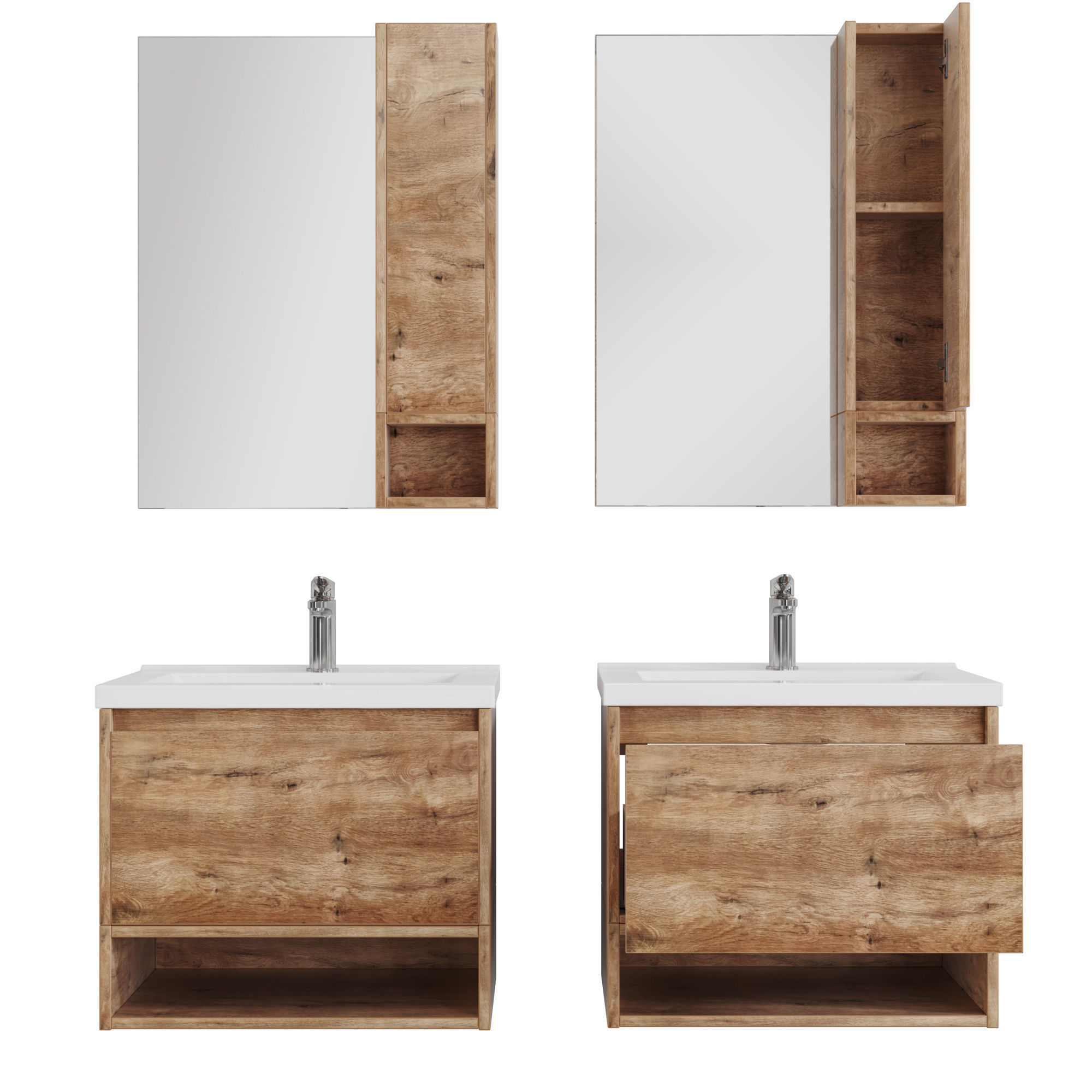 Stworki Karlstad 60-75 rustic oak rochelle 3D model_6