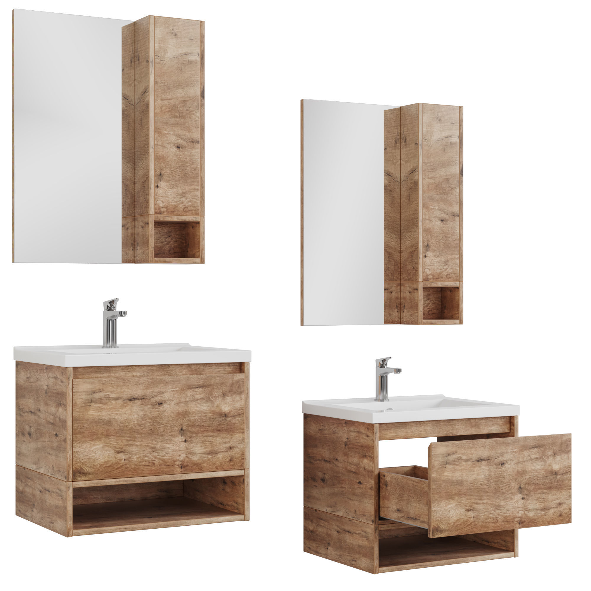 Stworki Karlstad 60-75 rustic oak rochelle 3D model_5