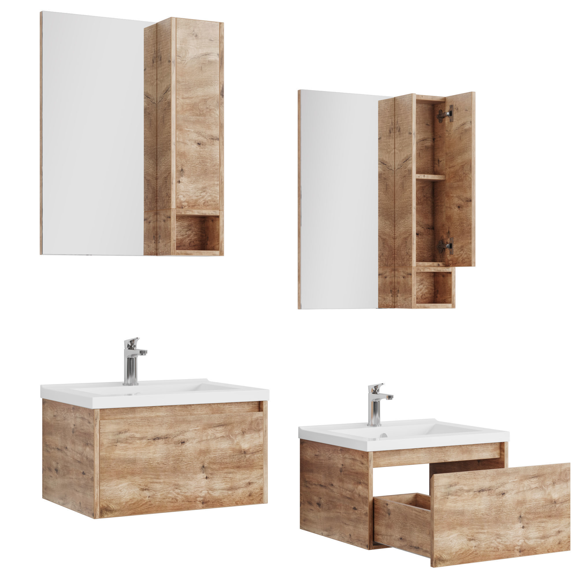 Stworki Karlstad 60-75 rustic oak rochelle 3D model_3