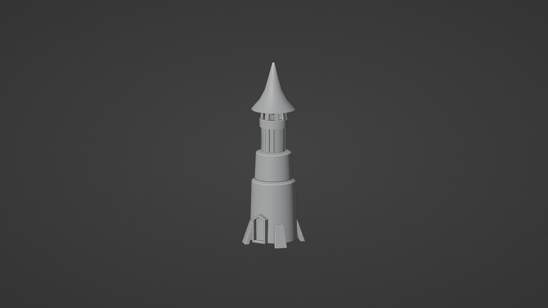 TOWER  Low-poly 3D model_6