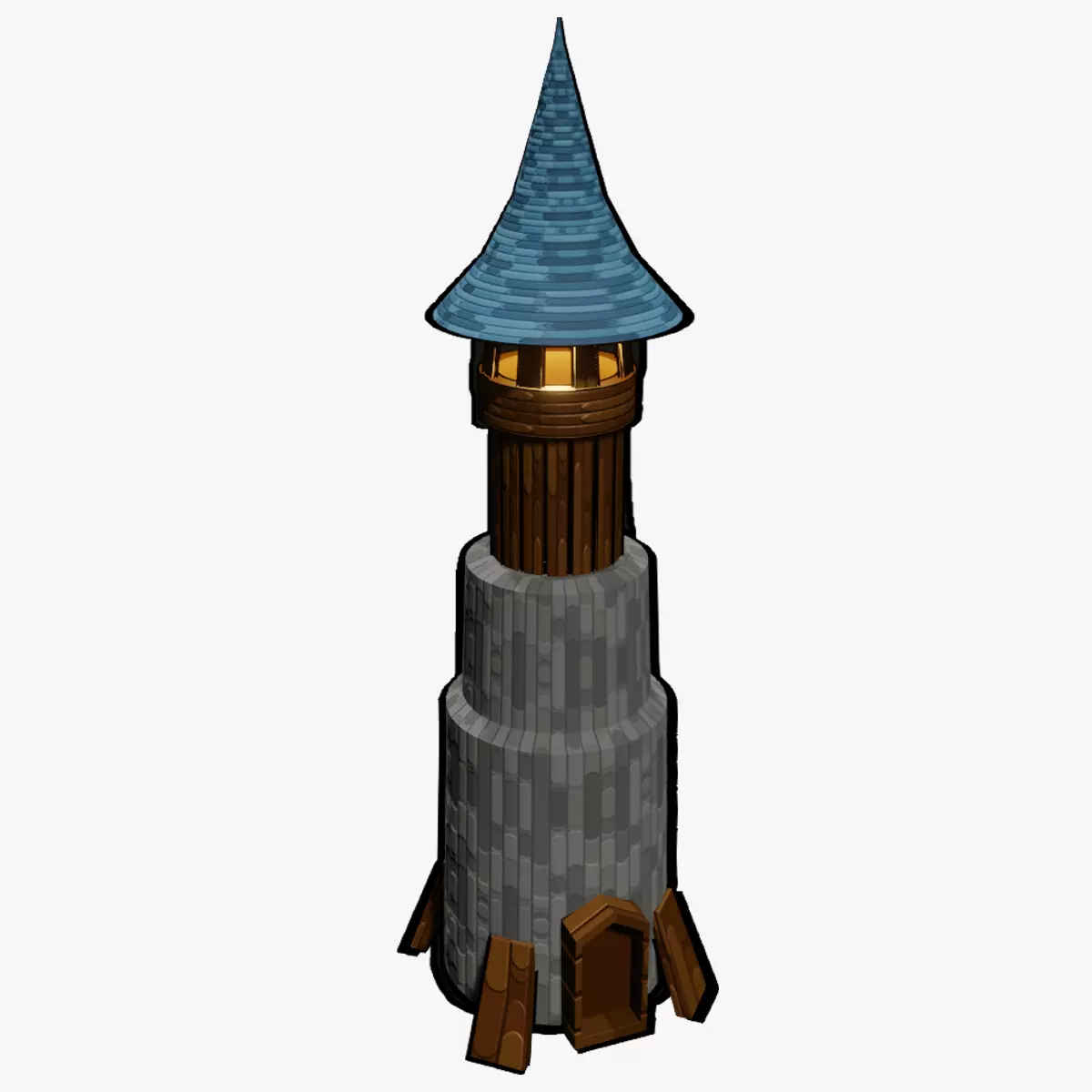 TOWER  Low-poly 3D model_0
