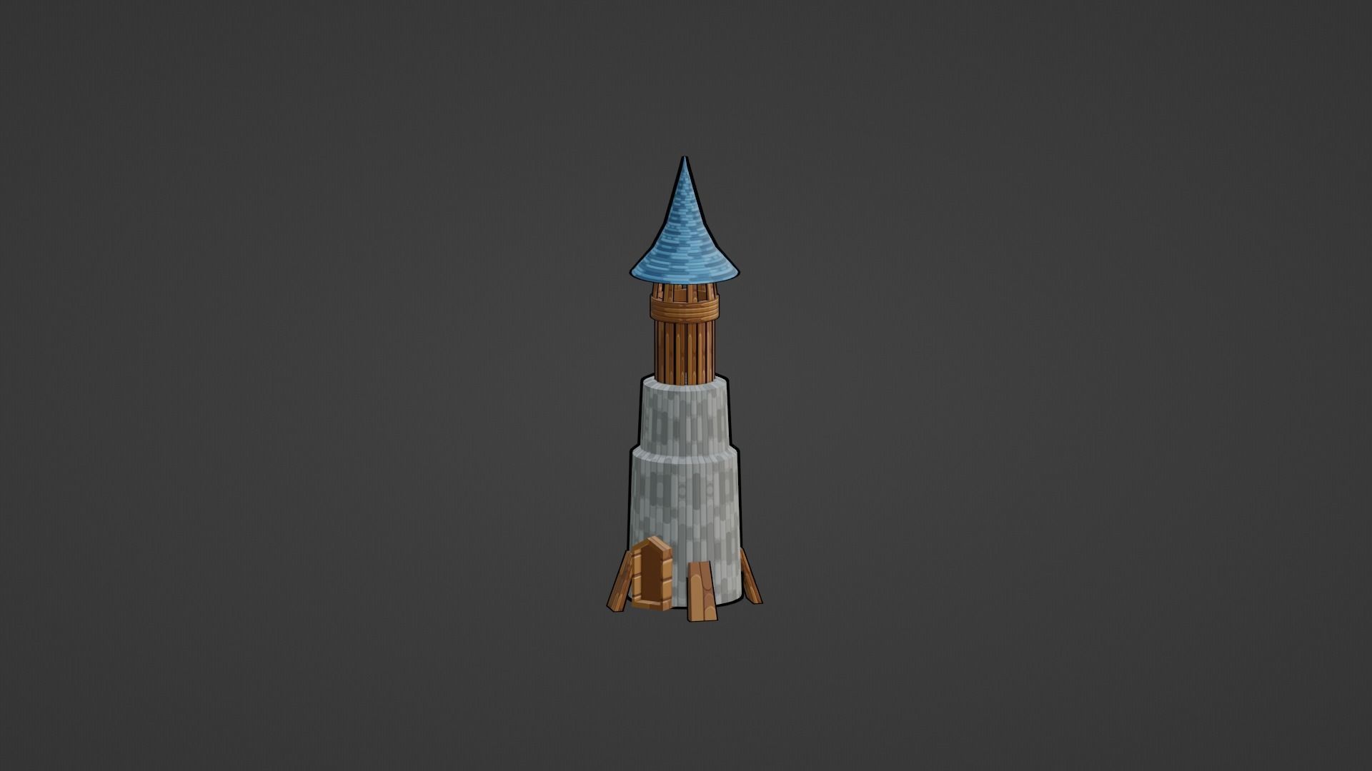 TOWER  Low-poly 3D model_14