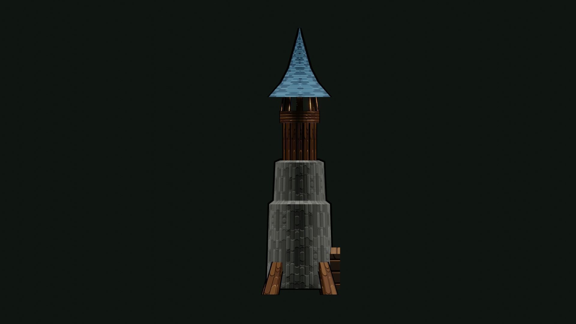 TOWER  Low-poly 3D model_15