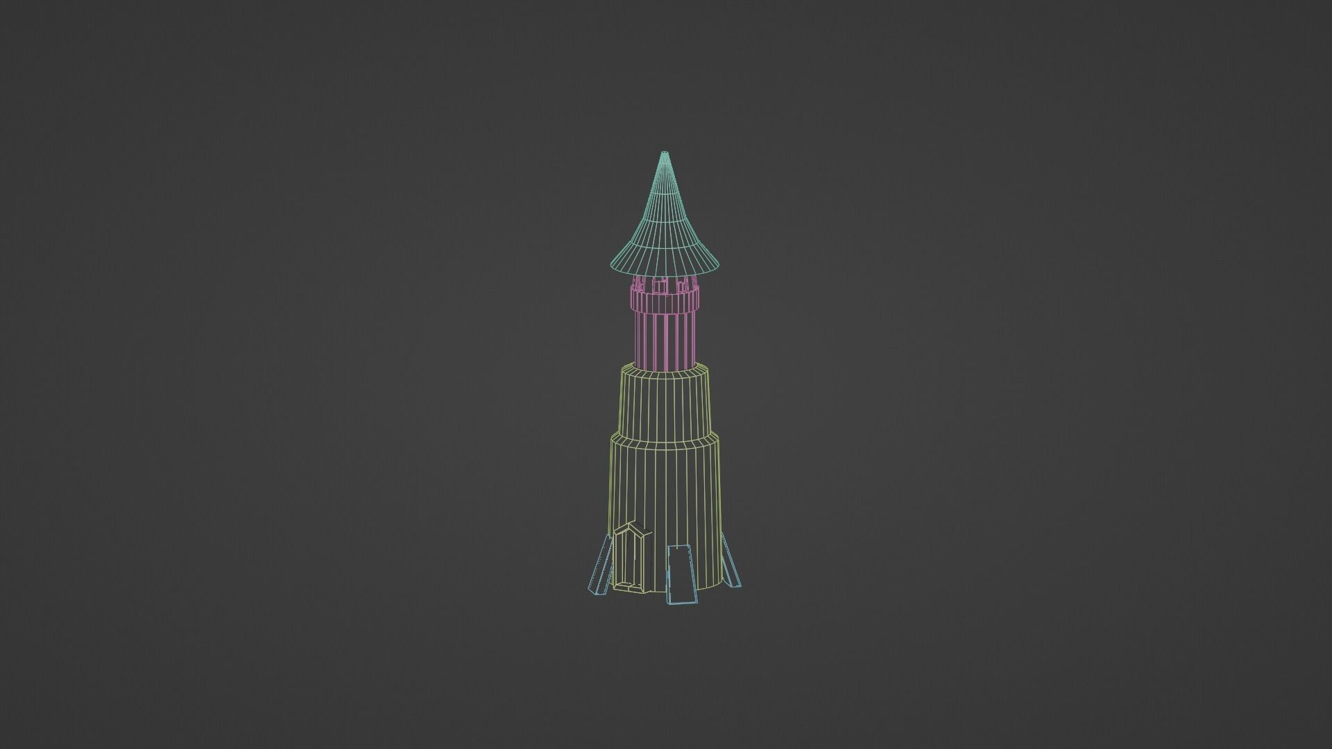 TOWER  Low-poly 3D model_16