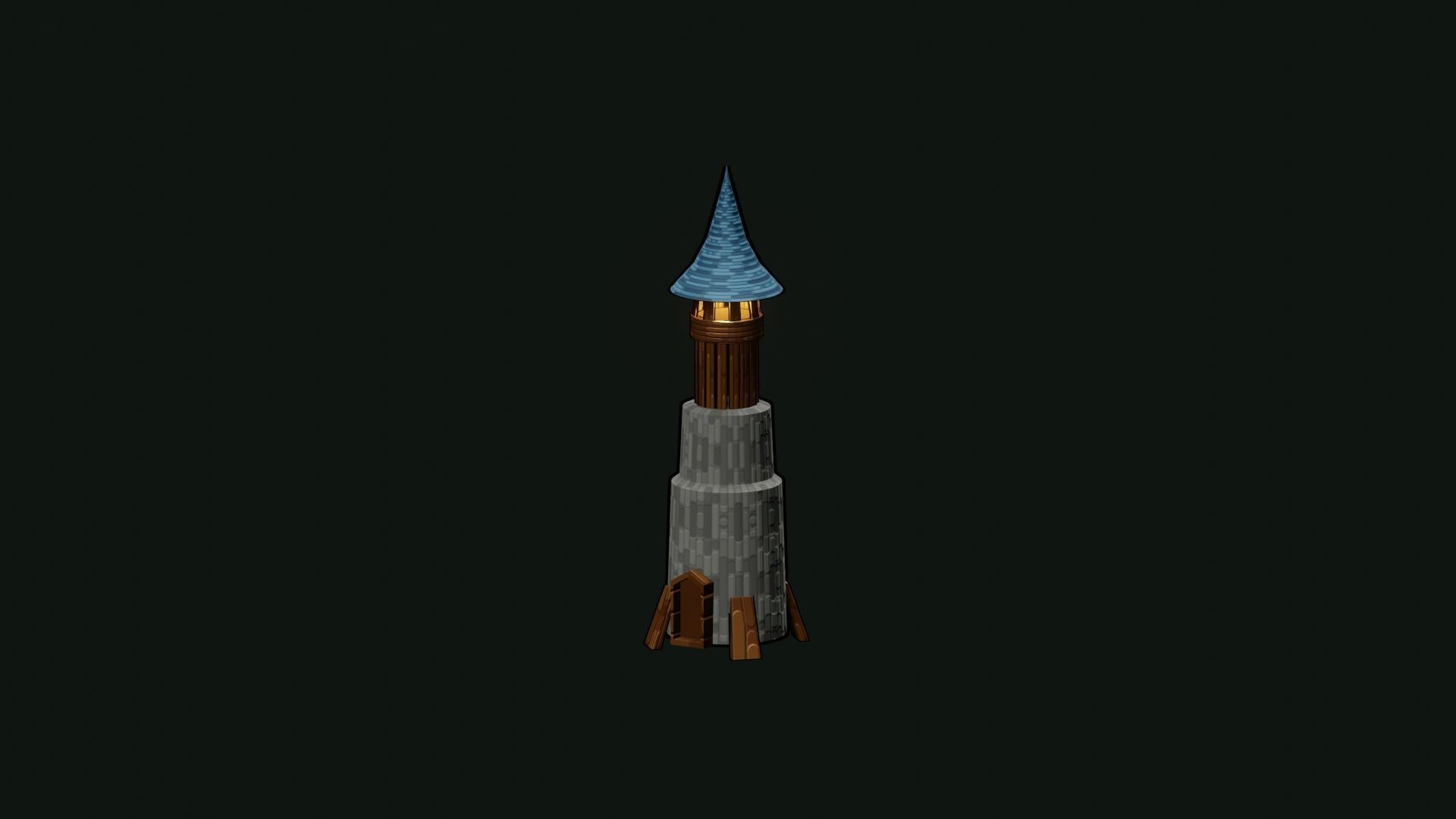 TOWER  Low-poly 3D model_10