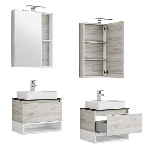 Comforty Prague 60 white oak 3D model