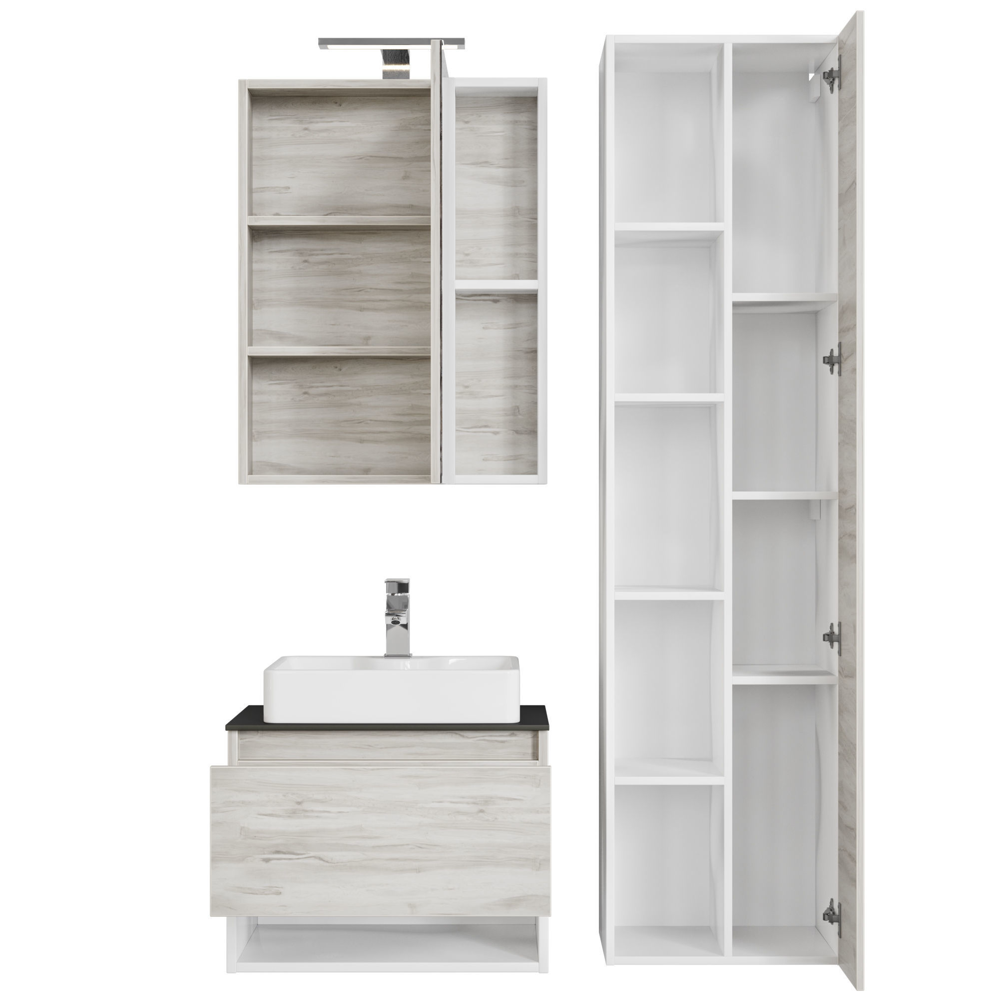 Comforty Prague 60 white oak 3D model_3