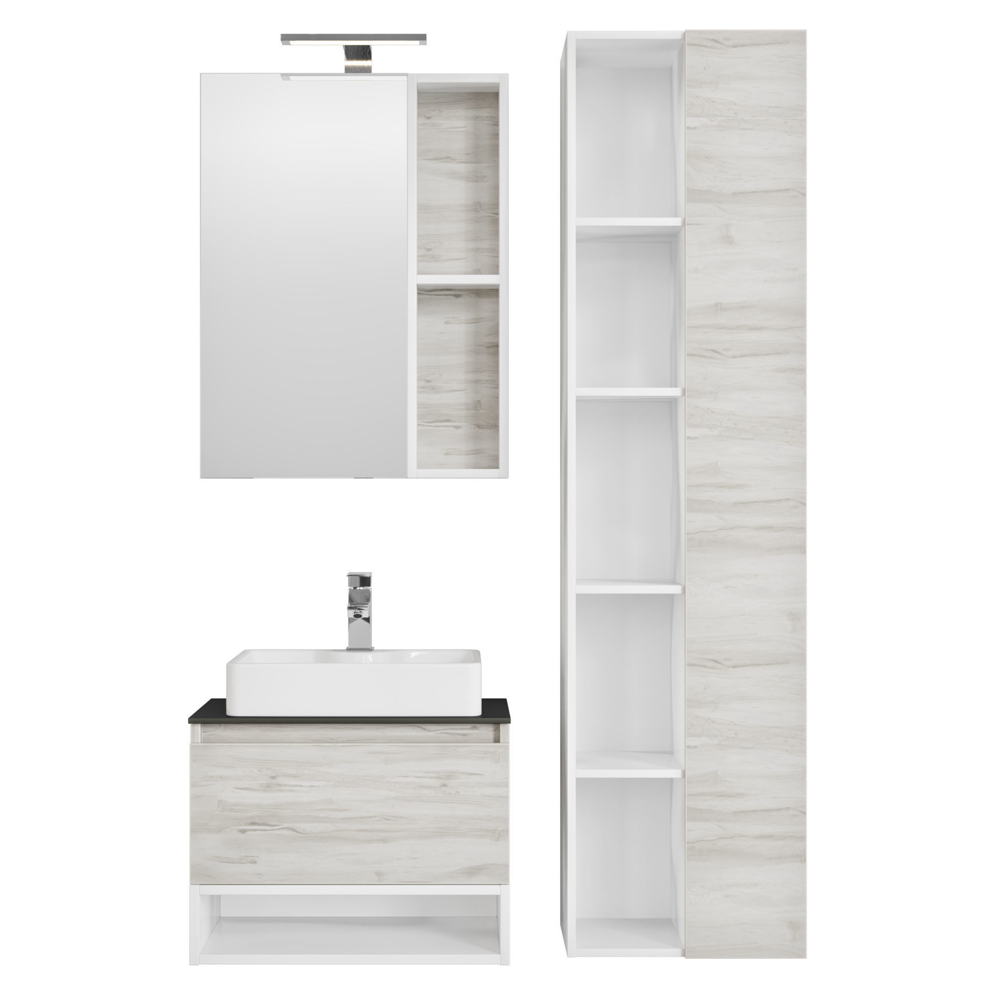 Comforty Prague 60 white oak 3D model_2