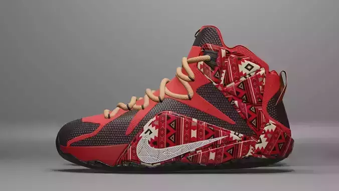 Nike Lebron red quilt fabric