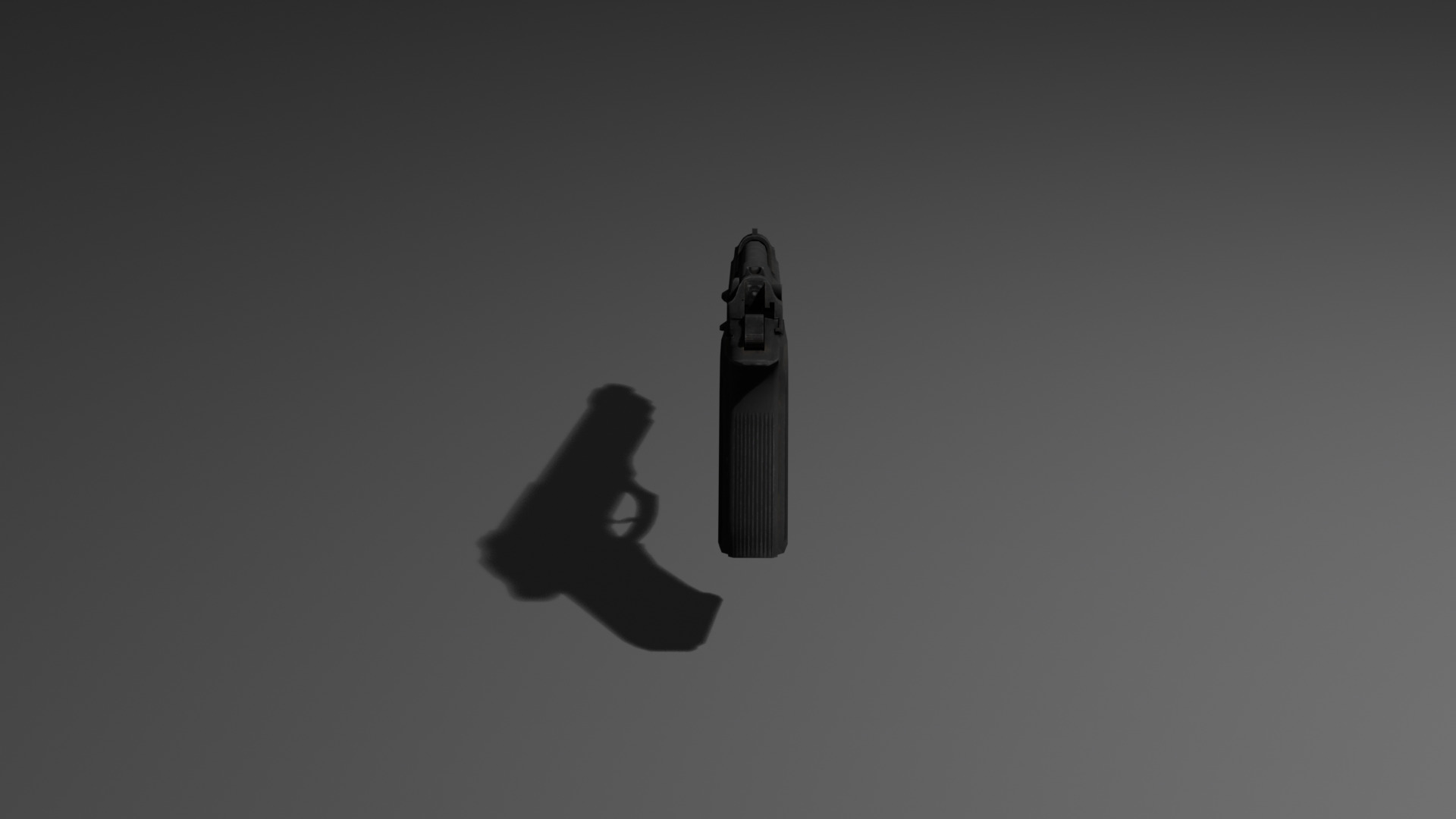 Low Poly M9 Pistol Game Ready Handgun Low-poly 3D model_1