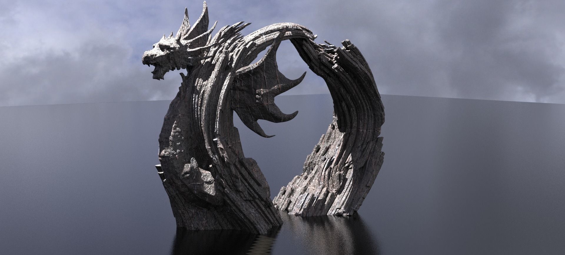 Dragon Ragnar Archway 3D model_1
