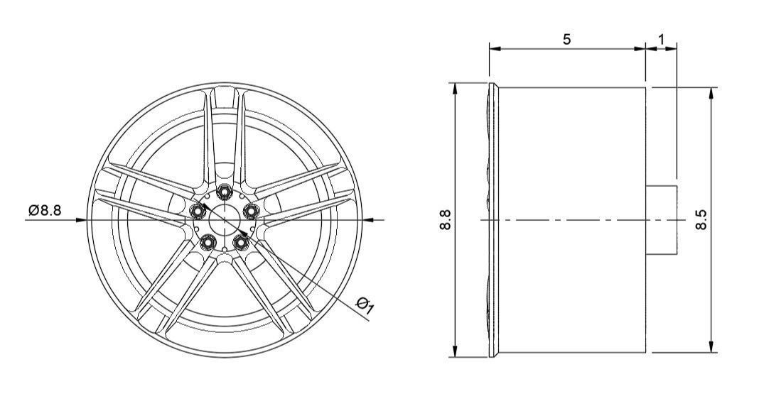 VORSTEINER VSE001 RIMS FOR DIECAST 64 SCALE 3D model 3D printable ...