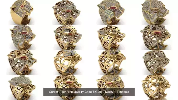 Cartier Tiger Ring Jewelry Code-TIG001-TIG016