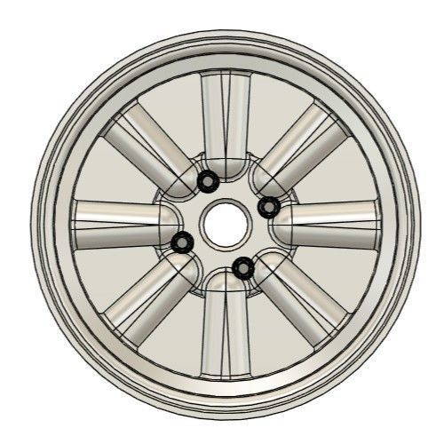 WATANABE TYPE A RIMS FOR DIECAST 64 SCALE 3D print model_2